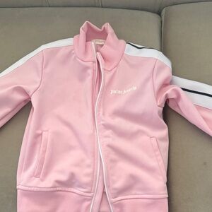 Palm Angels Kids Light Pink Zip-Up Jacket